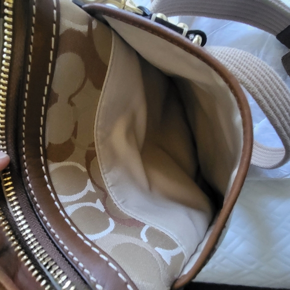 Coach Signature Crossbody Bag - Brown and Tan - Picture 9 of 10